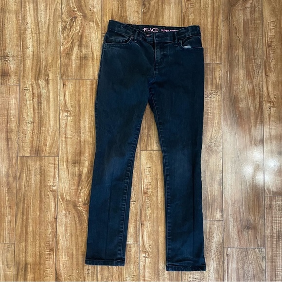 CHILDRENS PLACE Girls Black Super Skinny Jeans Waist Tighteners Size 10 - Picture 1 of 8